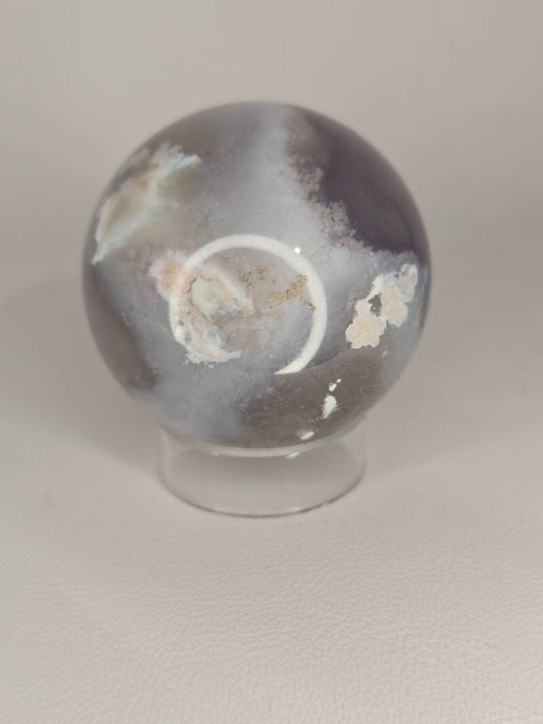 Flower Agate Sphere 165g Z302