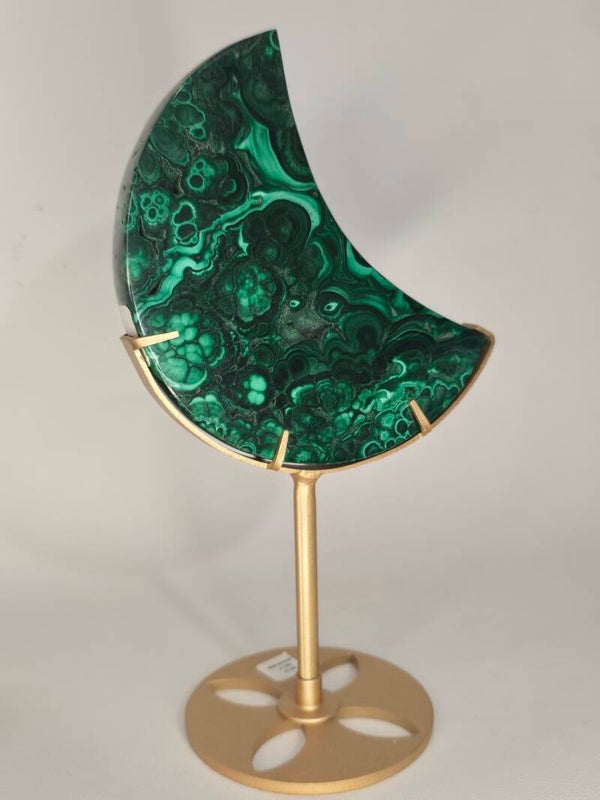 Malachite Moon on Stand A183