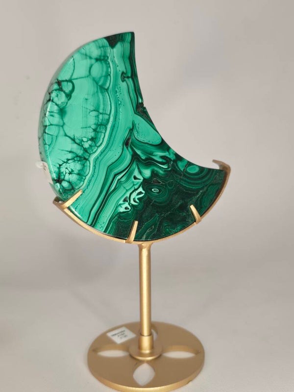 Malachite Moon on Stand A184