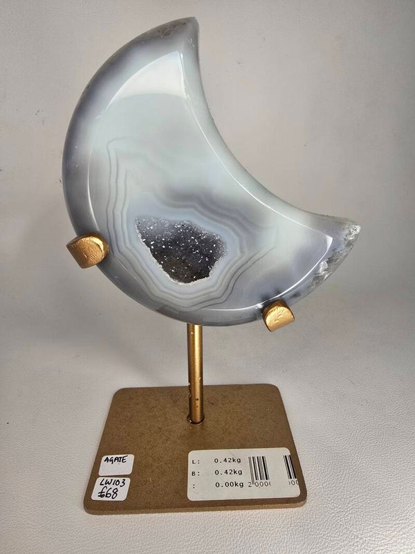 Agate Moon on Custom Stand LW103