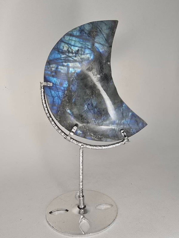 Labradorite Moon on Stand R656