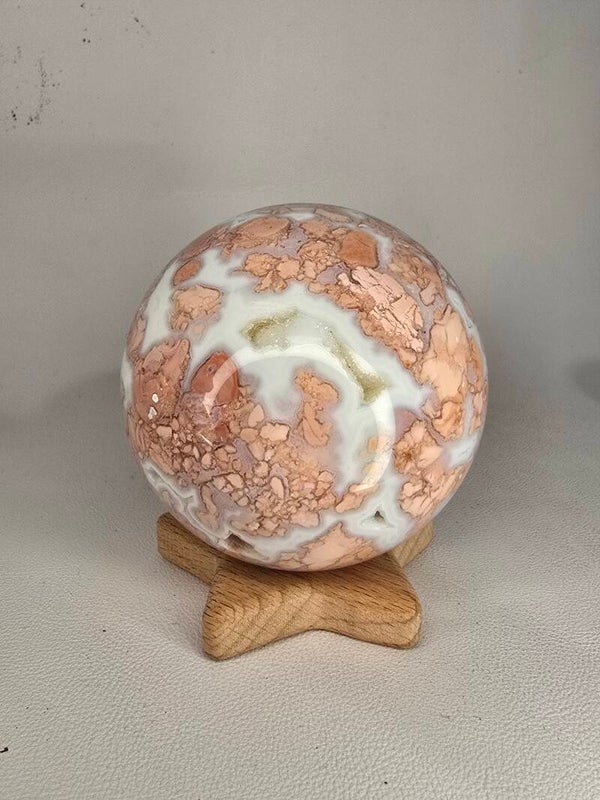 Cotton Candy Agate Sphere 399g A203
