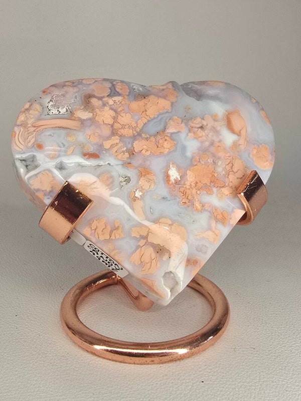 Cotton Candy Agate Heart A202