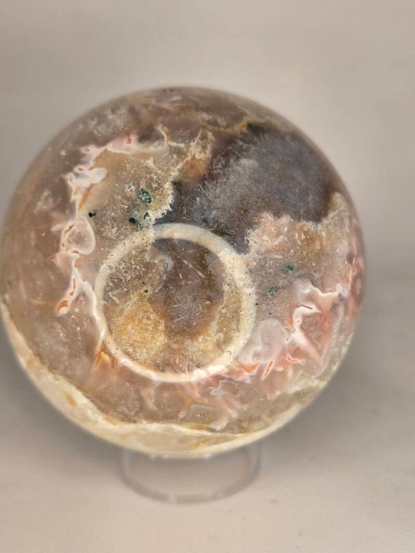 Pink Amethyst & Agate Sphere 591g M51