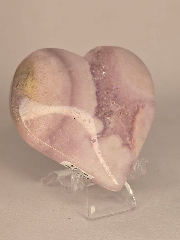 Pink Amethyst Heart R634