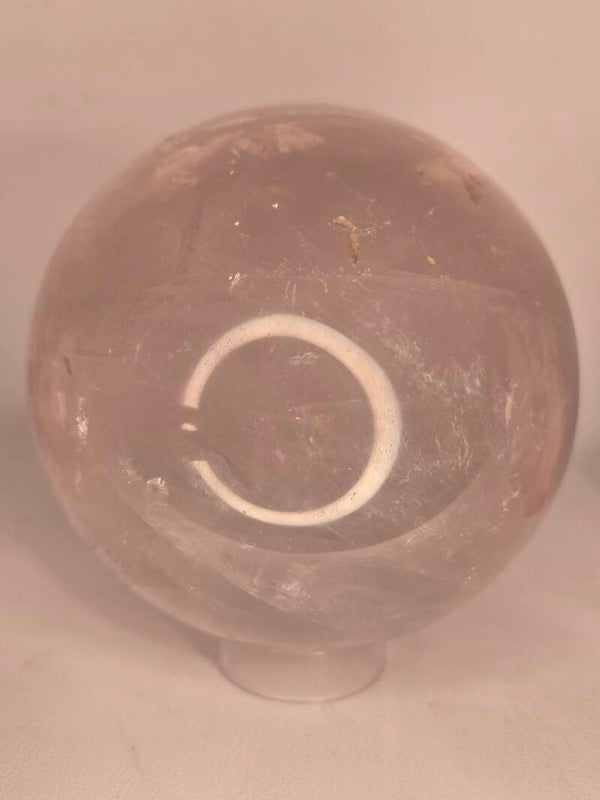 Rose Quartz & Pyrite Star Sphere 1137g Z663