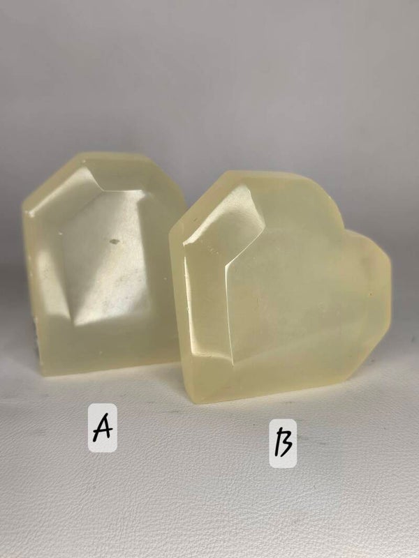 Silky Calcite Hearts