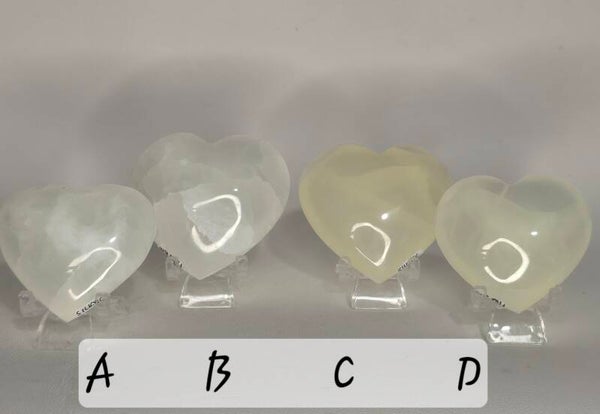 Silky Calcite Hearts