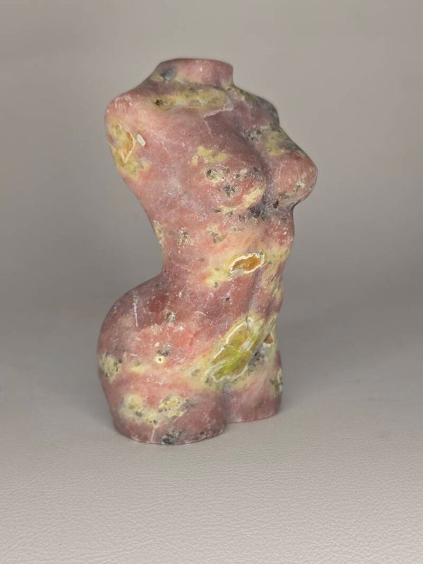 Pink Blossom Tourmaline Goddess Carving R367