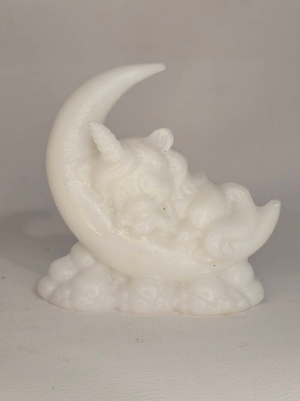 White Jade Unicorn On Moon S355