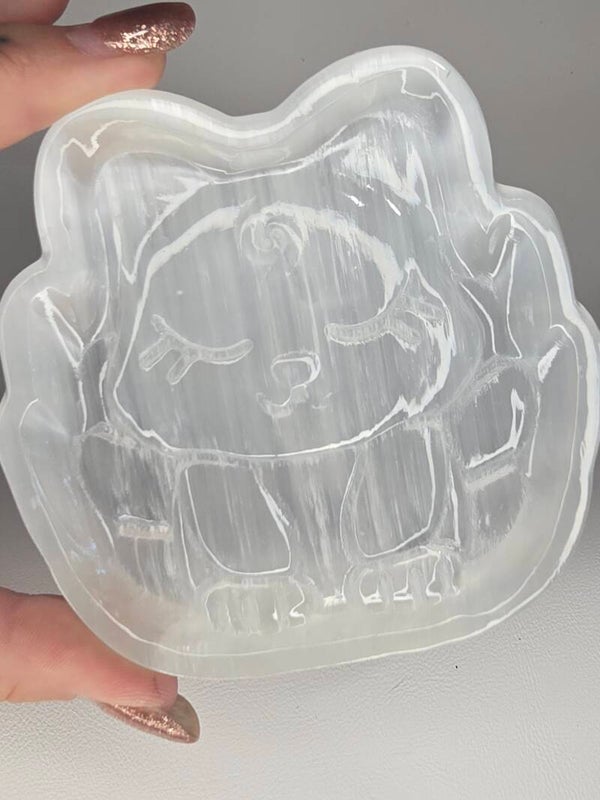 Selenite 9Tails Fox Dish Z324