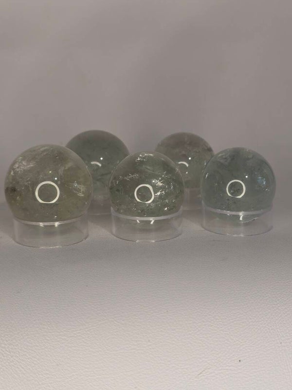 Green Quartz Spheres