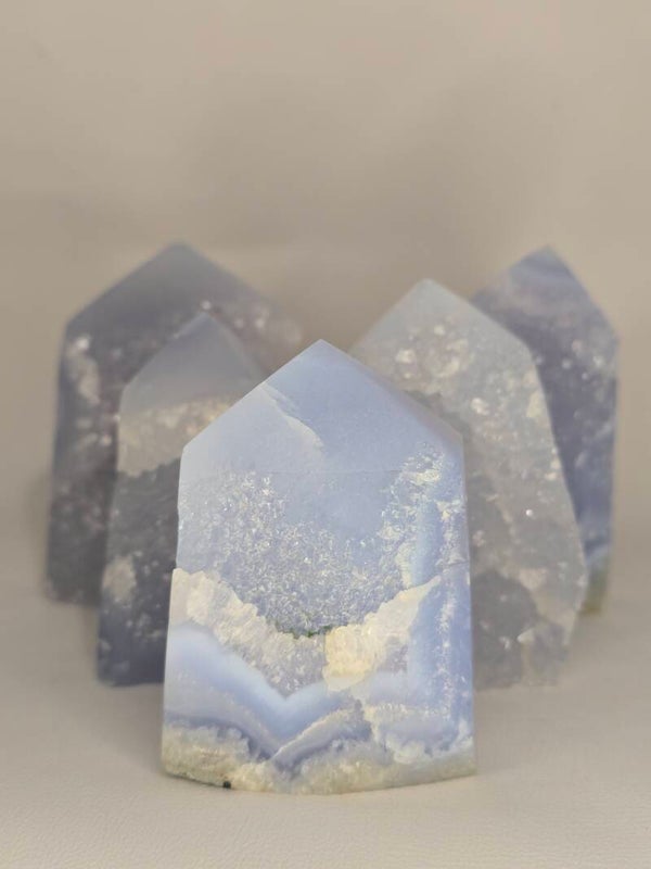 Blue Lace Druzy Towers