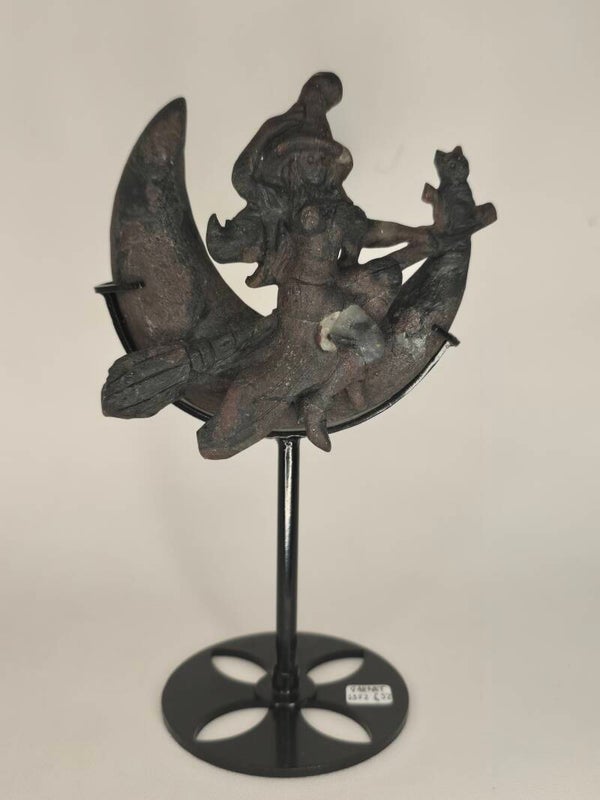 Garnet & Fireworks Witch on Stand S352