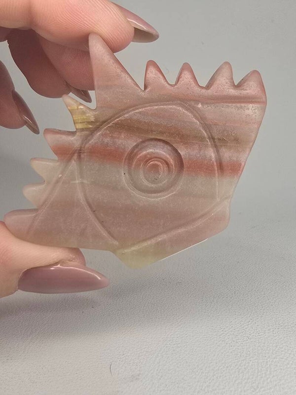 Pink Banded Calcite Third Eye OL207