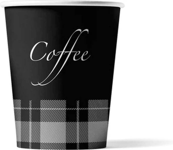 Kartonnen Koffiebeker PREMIUM - 180CC/7.5OZ / drinkbeker - 100 Stuks- wegwerp papieren bekers - drinkbekers - milieuvriendelijk