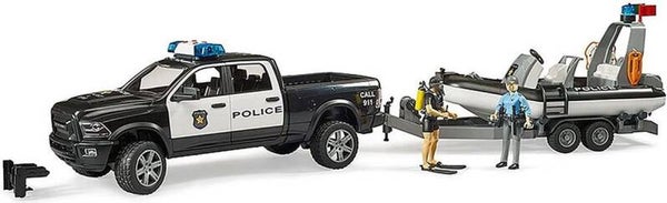 Bruder RAM 2500 politie pick-up speedboot licht/geluid (02507)