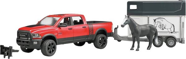 Bruder 2501 RAM 25 Power Wagon met paardenaanhanger en 1 paard