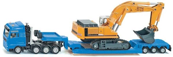 Siku zwaar transport met Liebherr Graafmachine (1847)