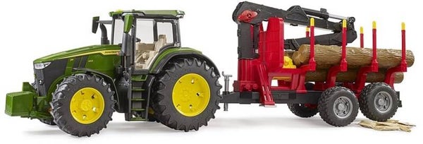Bruder John Deere 7R 350 houttransport (03154)