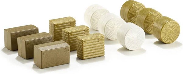 SIKU 2463, Hooibalen-assortiment, 1:32, kunststof, goud/wit, 3x 4 verschillende soorten