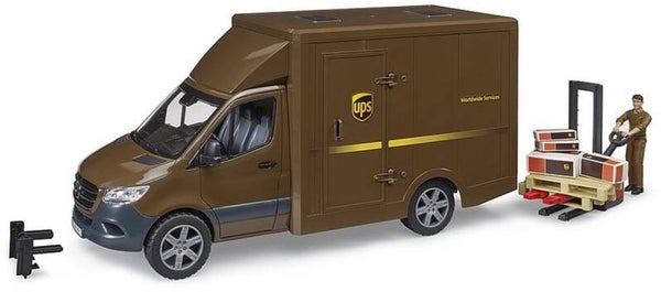 Bruder MB Sprinter UPS met bestuurder en accessoires (02678)