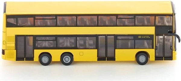 SIKU 1884, MAN Dubbeldekker-stadsbus, 1:87, metaal/kunststof, geel, rubber banden