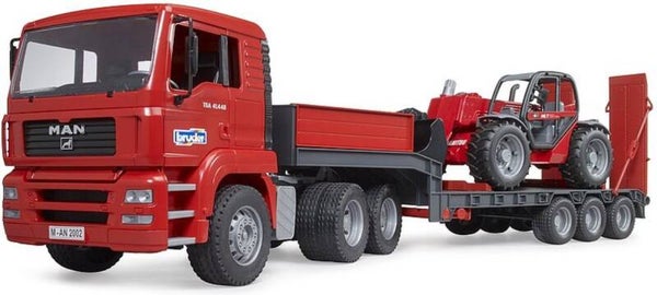 Bruder MAN TGA oplegger met Manitou Telescooplader (02774)