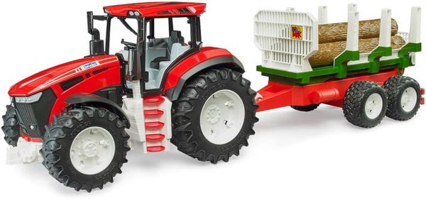 Bruder ROADMAX Tractor met bomentrailer en 3 bomen (03453)