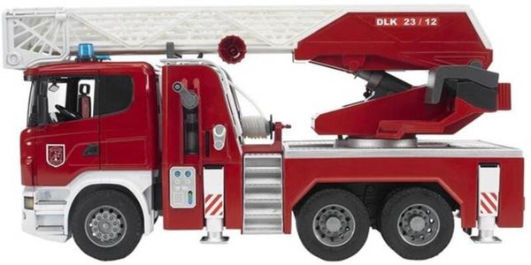 Bruder Scania R-Serie Brandweerwagen met Waterpomp Doos beschadigd