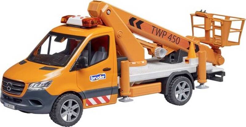 Bruder MB Sprinter platte wagen L+G (02679) doos beschadigd