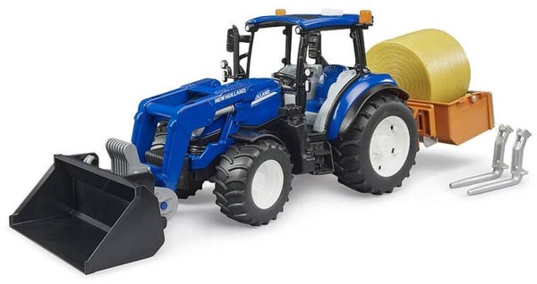 Bruder New Holland T5.120 met voorlader en laadbak (02187)