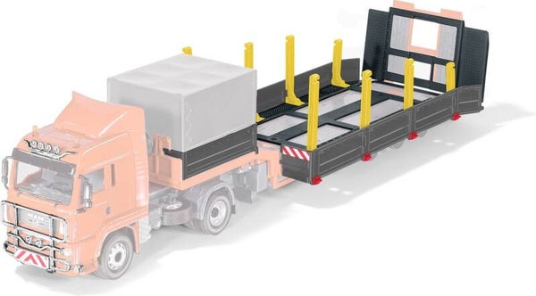 Siku Platform-accessoires voor de SIKU Control-dieplader 1:32 kunststof zwart inclusief palen platform en dekzeil voor SIKU Control-set: MAN-tractor met dieplader