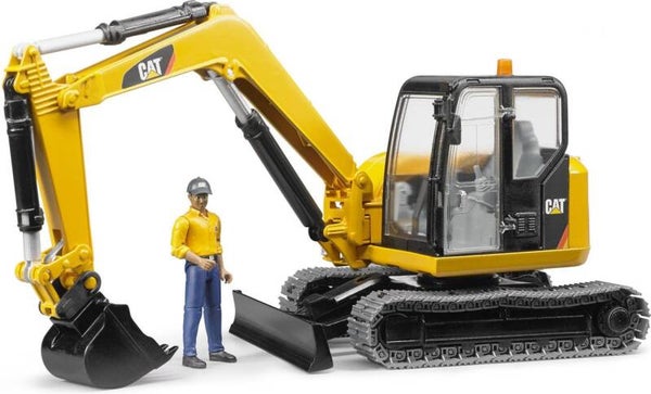 Bruder Cat mini graagmachine met figuur (02466)