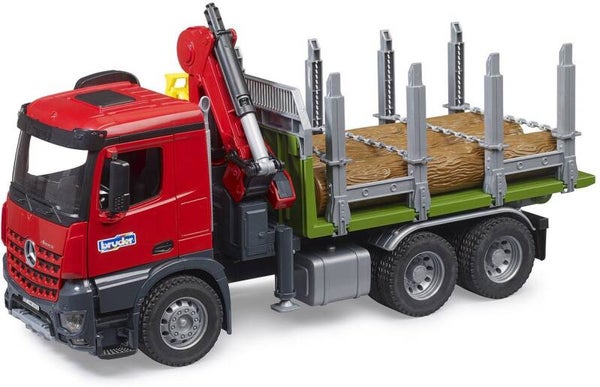 Bruder MB Arocs houttransport vrachtwagen met kraan (03669)