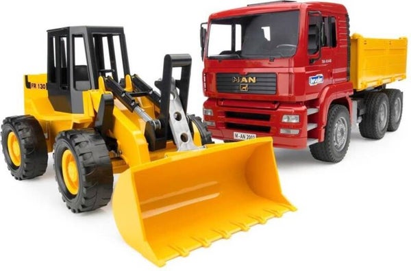Bruder MAN TGA kiepwagen met shovel (02752)