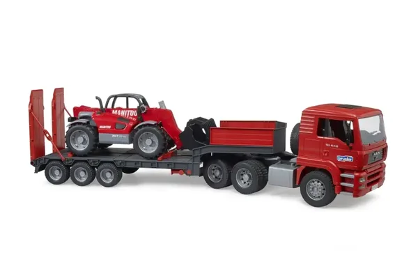 Bruder MAN TGA oplegger met Manitou Telescooplader (02774) Doos beschadigd