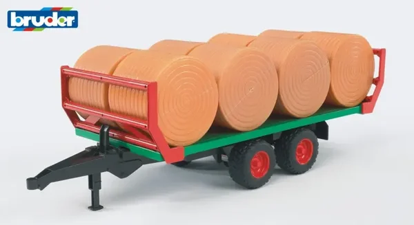 Bruder balentransporter met 8 balen (02220) Doos beschadigd