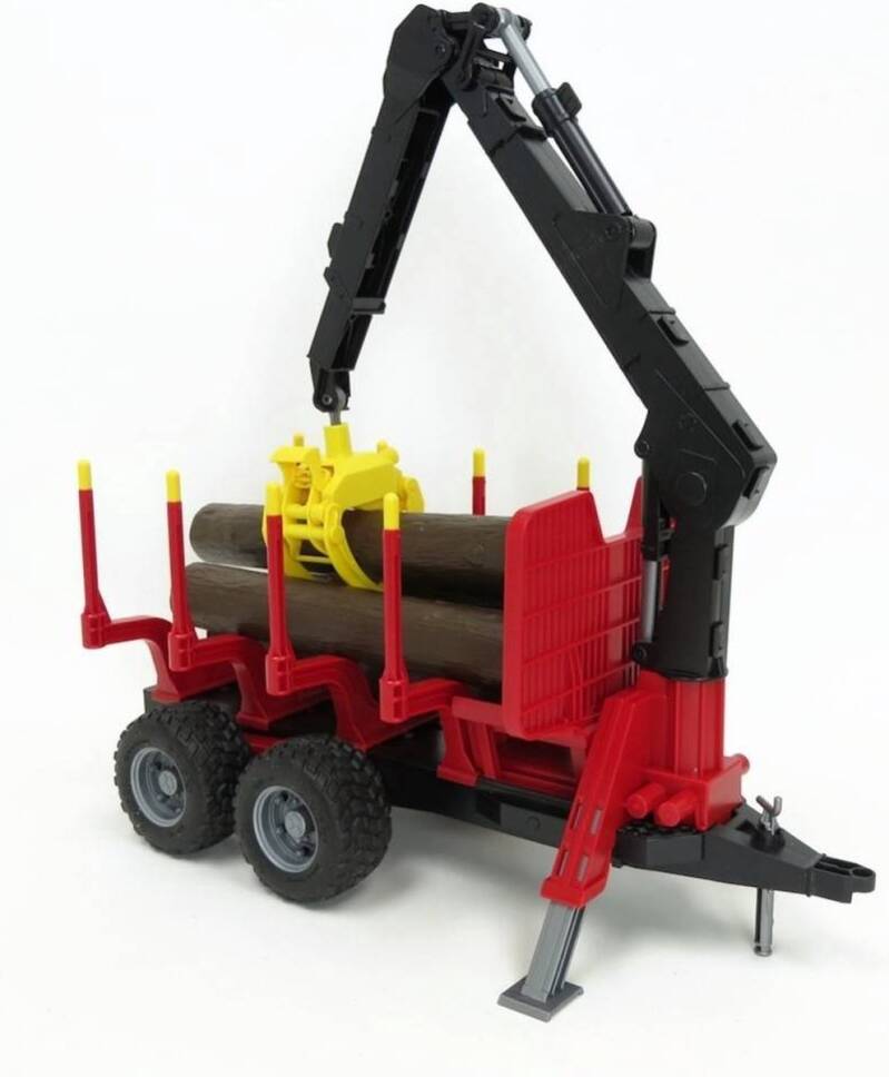 Bruder boomstam aanhanger met met grijper en 4 stammen (02252) doos beschadigd