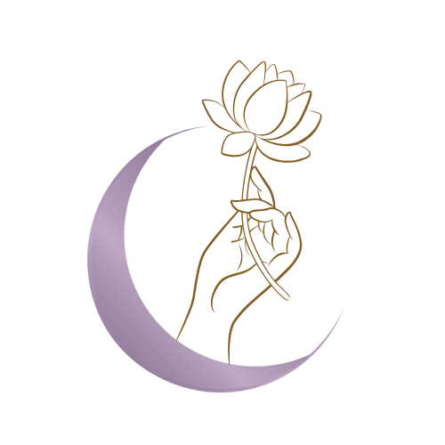 Fayana Healing Logo - Mindfulness, Spiritualiteit, Zelfliefde, persoonlijke groei. Lotus, Maan