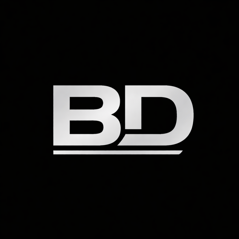 Krijnens ontwikkelde een submark monogram met de letters BD voor Bevers Dekvloeren.