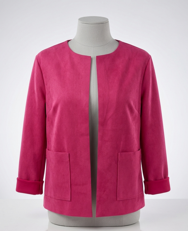Veste suédine fushia