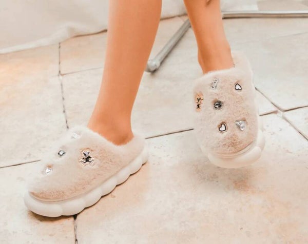 Pantoufles beige