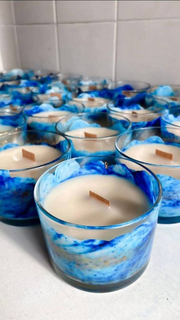Velas aromáticas en vaso
