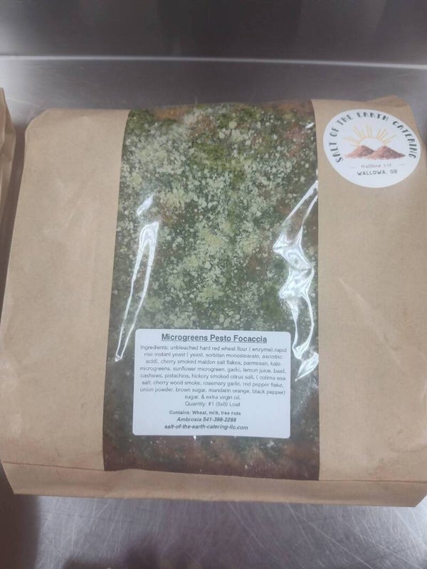 Microgreens Pesto Focaccia