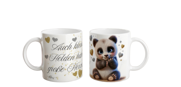 Tasse - "Auch kleine Helden haben große Herzen"