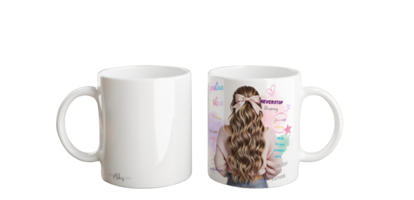 Tasse - Positive Vibes Braun