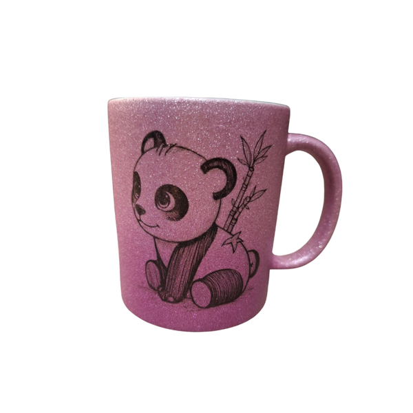 Glitzertasse - Panda