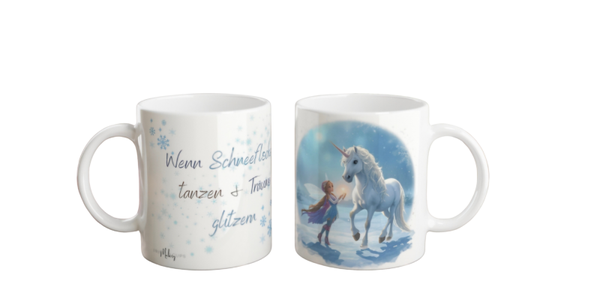 Tasse - Winter Einhorn & Fee
