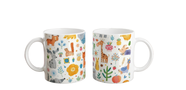 Tasse - bunte Tiere